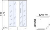 Душевой уголок River Don Light 80x80 МТ 10000002917 без поддона