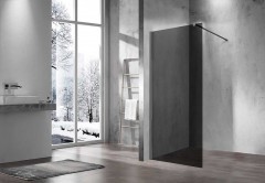 Душевая перегородка Vincea Walk-In 110 VSW-1H110CGGM профиль Вороненая сталь стекло тонированное