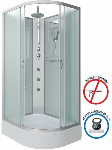 Душевая кабина Niagara Classic 90х80 L NG-33984-14LBKTG с гидромассажем
