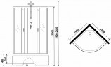 Душевая кабина Niagara Classic 100х100 NG-6709-14BKT без гидромассажа