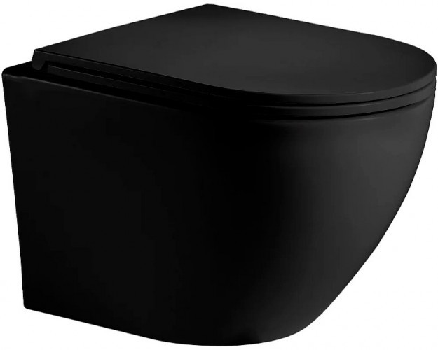 Унитаз WeltWasser Merzbach 004 MT-BL 10000003695 подвесной Черный матовый с сиденьем Микролифт