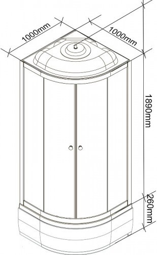 Душевая кабина Parly Classic CM 101 100х100 7857 без гидромассажа