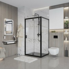 Душевой уголок Niagara Nova 100х70 NG-83-10AB-A70B профиль Черный стекло прозрачное