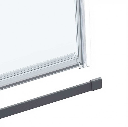 Душевой уголок Vincea Como Soft 110x100 VSR-1CS1011CLGM профиль Вороненая сталь стекло прозрачное