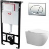 Комплект унитаза Ceruttispa Orlter Aria Tornado CT9955 с инсталляцией Alcaplast Sadromodul AM101/1120-3:1 RU M71-0001 с сиденьем Микролифт и клавишей смыва Хром