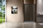 Душевая дверь Vincea Garda 120 VDS-1G120CGB профиль Черный стекло тонированное