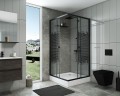 Душевой уголок Niagara Eco 80х80 NG-008-14Q Black профиль Черный стекло с рисунком
