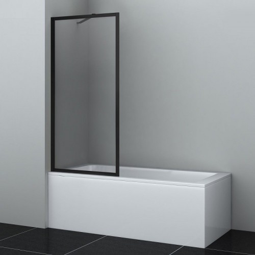 Шторка на ванну WasserKRAFT Abens 80 20W01-80 MB Fixed WasserSchutz профиль Черный матовый стекло прозрачное