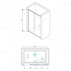 Душевая дверь RGW Passage PA-016 160 350801616-21 профиль Хром стекло матовое-сатинат
