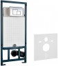 Комплект унитаза Ceruttispa Orlter Aria Tornado CT9955 с сиденьем Микролифт и инсталляцией WeltWasser WW Marberg 507 10000005949+10000005953 с клавишей смыва Хром глянцевый