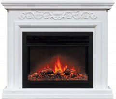 Электрокамин RealFlame Leticia 26 WT белый с очагом Moonblaze Black