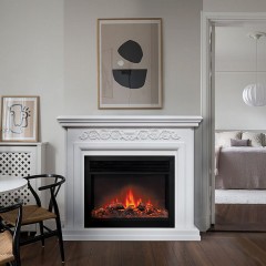 Электрокамин RealFlame Leticia 26 WT белый с очагом Moonblaze Black