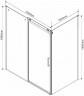 Душевой уголок Vincea Como 130x100 VSR-1C1013CLB профиль Черный стекло прозрачное