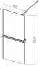 Душевая перегородка Vincea Walk-In HR 90 VSW-4HR900CGG профиль Брашированное золото стекло тонированное