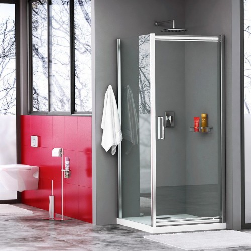 Душевой уголок WasserKRAFT Salm 80x80 27I02 профиль Хром стекло прозрачное