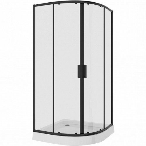 Душевой уголок Niagara Nova NG-6807-08 BLACK 100х100 профиль Черный стекло прозрачное
