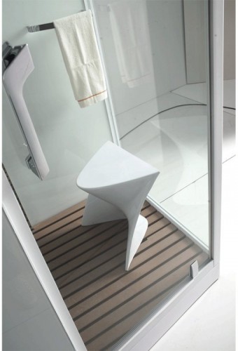 Душевая кабина Orans 100x100 L 89101lw с баней профиль Белый задние стенки Белые