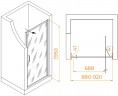 Душевая дверь RGW Stilvoll SV-05B 90 70320509-194 профиль Черный стекло Black Smart Line