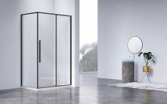 Душевой уголок Vincea Slim-N 130x80 VSR-4SN8013CLB профиль Черный стекло прозрачное