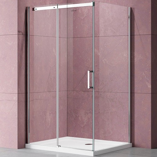 Душевой уголок Vincea Dice 150x80 VSR-4D8015CL профиль Хром стекло прозрачное