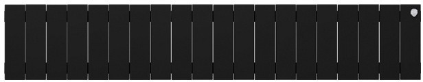 Биметаллический секционный радиатор отопления Royal Thermo PianoForte Noir Sable 200 / 20 секций