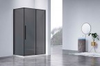 Душевой уголок Vincea Slim-N 140x90 VSR-4SN9014CGB профиль Черный стекло тонированное