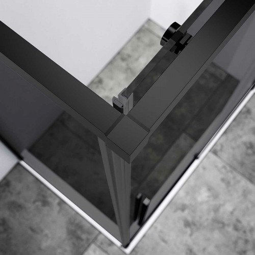 Душевой уголок Vincea Slim-N 140x90 VSR-4SN9014CGB профиль Черный стекло тонированное