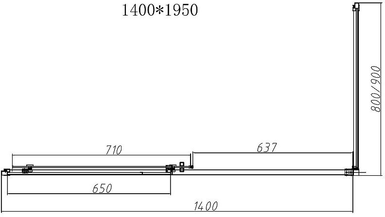 Душевой уголок Vincea Slim-N 140x90 VSR-4SN9014CGB профиль Черный стекло тонированное