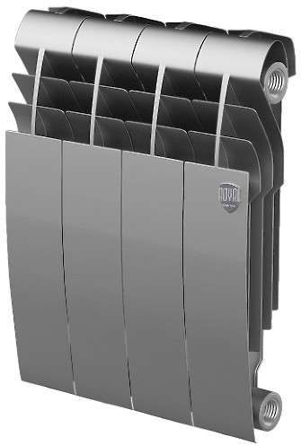Биметаллический секционный радиатор отопления Royal Thermo Biliner 350 / Silver Satin / 4 секции