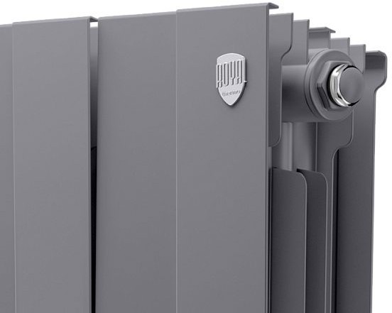 Биметаллический секционный радиатор отопления Royal Thermo PianoForte Silver Satin 200 / 20 секций
