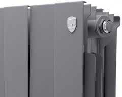 Биметаллический секционный радиатор отопления Royal Thermo PianoForte Silver Satin 200 / 20 секций
