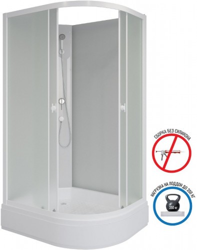 Душевая кабина Niagara Promo 90x80 L P90/80/26L/MT/BK без гидромассажа