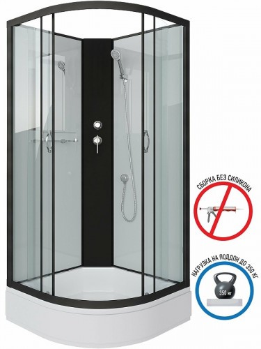 Душевая кабина Niagara Classic 80х80 NG-6703-14BK без гидромассажа