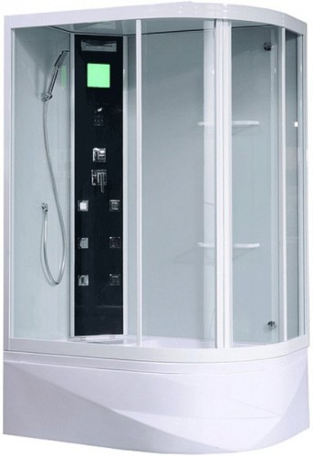 Душевая кабина Orans 130x90 L 86155l0 с гидромассажем профиль Белый задние стенки Белые