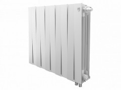Биметаллический секционный радиатор отопления Royal Thermo Pianoforte Bianco Traffico 500 / 10 секций нижнее правое подключение