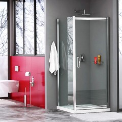 Душевой уголок WasserKRAFT Salm 90x80 27I20 профиль Хром стекло прозрачное
