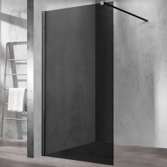 Душевая перегородка Vincea Walk-In 120 VSW-1H120CGB профиль Черный матовый стекло тонированное