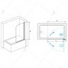 Шторка на ванну RGW Screens SC-109 80х150 411110908-11 профиль Хром стекло прозрачное