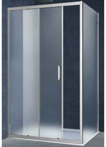 Душевой уголок Vincea Alpha 100x90 VSR-3AL9010MT профиль Хром стекло текстурное