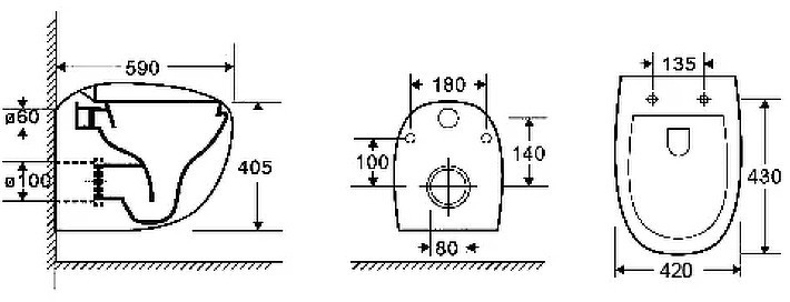 Унитаз WeltWasser Jeckenbach 004 GL-WT 10000003809 подвесной Белый глянец с сиденьем Микролифт