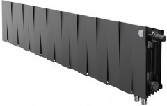 Биметаллический секционный радиатор отопления Royal Thermo PianoForte Noir Sable 200 / 18 секций нижнее правое подключение