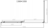 Душевой уголок Vincea Slim-N 130x80 VSR-4SN8013CL профиль Хром стекло прозрачное