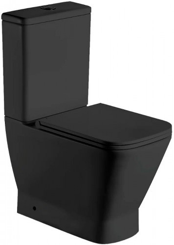 Унитаз компакт WeltWasser Rotbach 001 MT-BL 10000003793 Черный матовый с бачком и сиденьем Микролифт