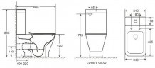 Унитаз компакт WeltWasser Rotbach 001 MT-BL 10000003793 Черный матовый с бачком и сиденьем Микролифт