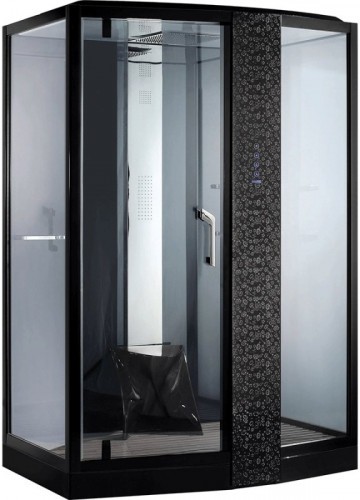 Душевая кабина Orans SR-89105 RS Black 120x90 R 89105RB с баней с гидромассажем