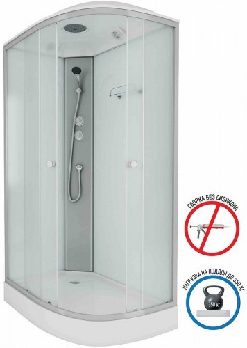 Душевая кабина Niagara Eco 120x80 L E120/80/13L/MT без гидромассажа