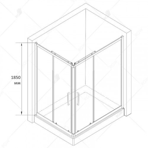 Душевой уголок RGW Classic CL-44 120х80 32094482-11 профиль Хром стекло прозрачное