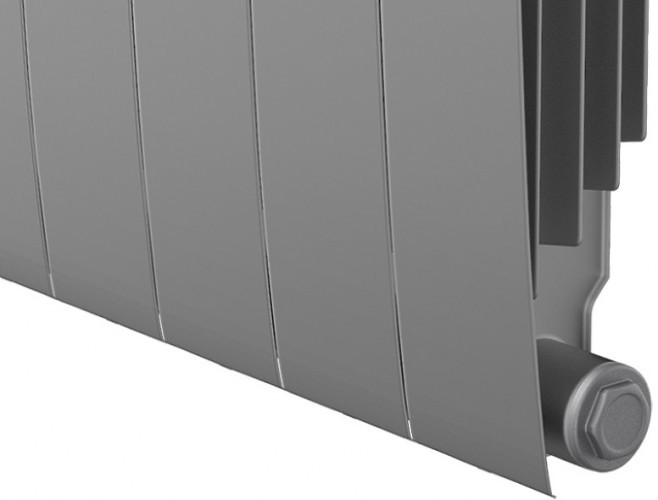 Биметаллический секционный радиатор отопления Royal Thermo Biliner Satin Silver 500 / 4 секции