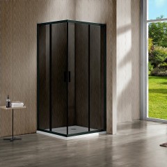 Душевой уголок Vincea Garda 90x90 VSS-1G900CGB профиль Черный стекло тонированное
