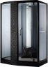 Душевая кабина Orans 150x100 L 89102lb с баней профиль Черный задние стенки Черные